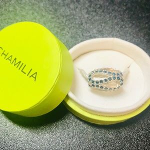 Glistening Meander Blue Swarovski Bead